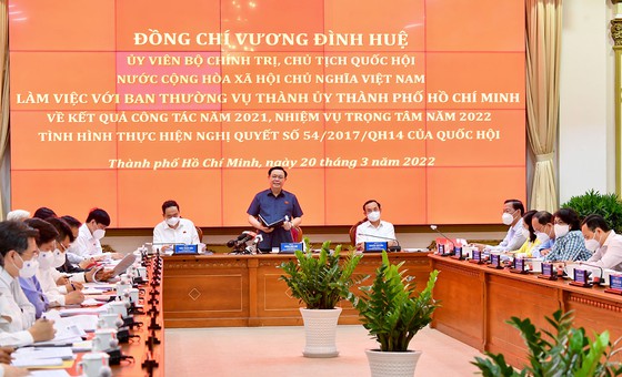 Chủ tịch Quốc hội Vương Đình Huệ: Xây dựng TPHCM là đầu tàu, hình mẫu của cải cách, đổi mới và phát triển đất nước