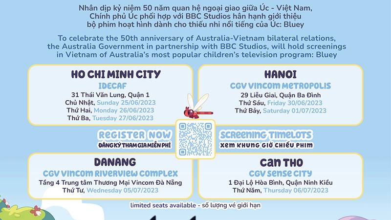 Chiếu phim hoạt hình nổi tiếng của Australia phục vụ các em nhỏ dịp hè