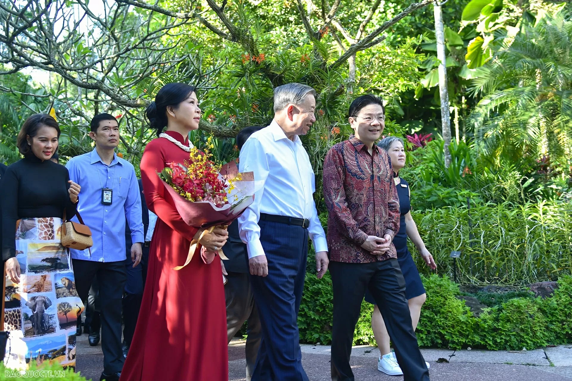 Lễ đặt tên cho hoa phong lan   nghi lễ ngoại giao đặc biệt Singapore dành cho Tổng Bí thư Tô Lâm và Phu nhân